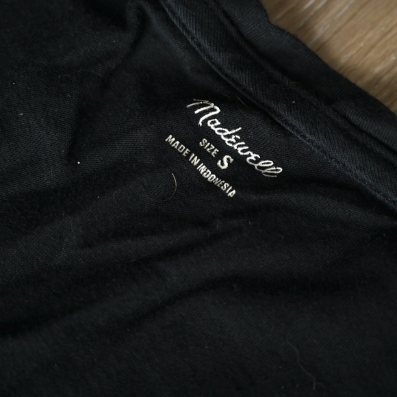 Madewell Northside Vintage V-Neck Tee Dress Black Size Small - Picture 4 of 5
